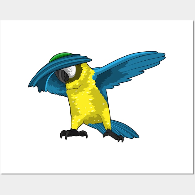 Parrot at Hip Hop Dance Dab Wall Art by Markus Schnabel